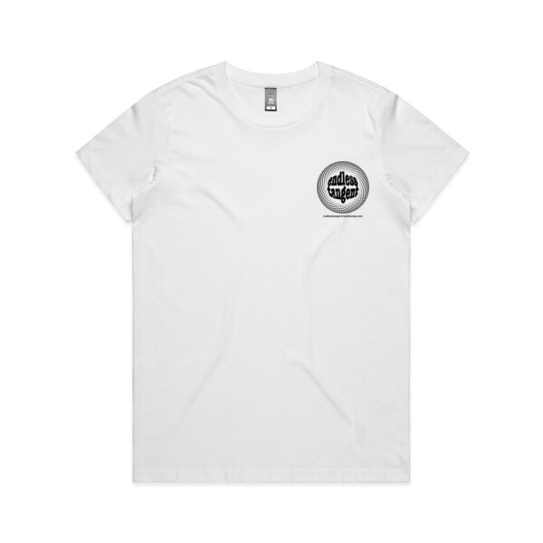 Black logo, small front, large back - Ladies Thumbnail