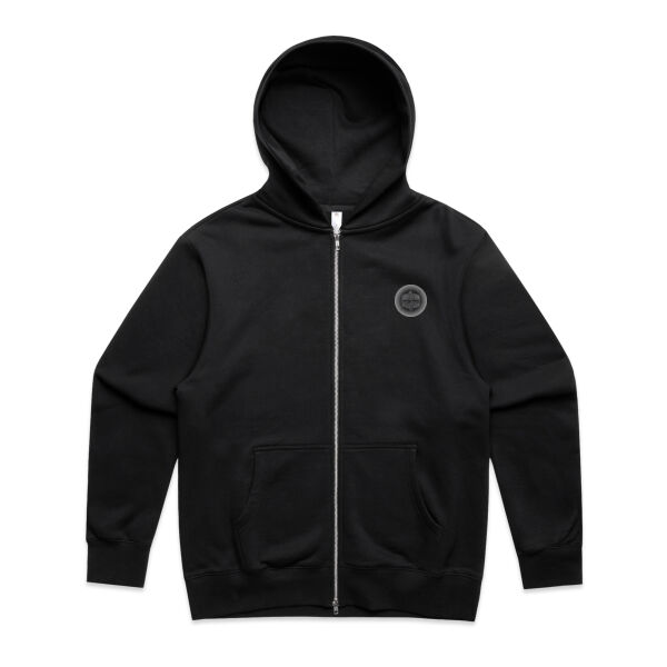 Men's Heavy Zip Hoodie, Small logo front, Large logo back Thumbnail